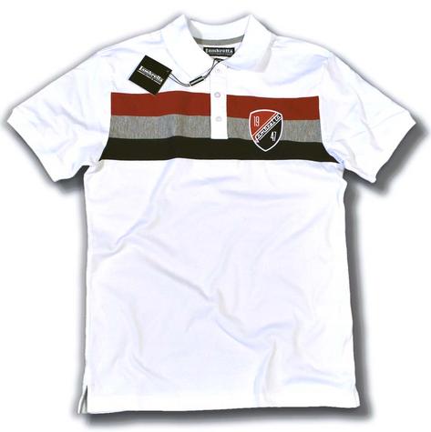 Lambretta Chest Panel 1947 Shield Polo Shirt GB White  Preview